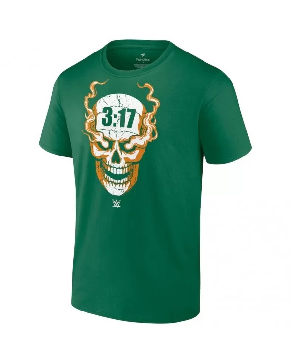 Men's Fanatics Branded Green "Stone Cold" Steve Austin 3:17 Skull T-Shirt $10.08 T-Shirts