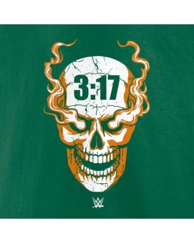 Men's Fanatics Branded Green "Stone Cold" Steve Austin 3:17 Skull T-Shirt $10.08 T-Shirts