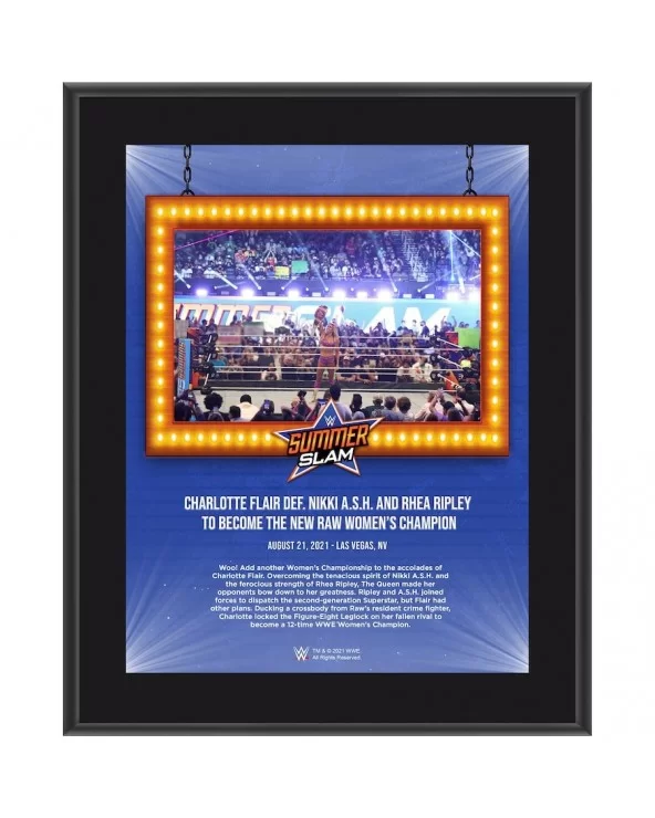 Charlotte Flair Framed 10.5" x 13" 2021 SummerSlam Sublimated Plaque $7.20 Collectibles