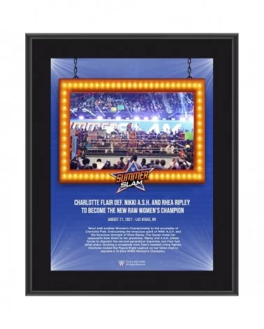 Charlotte Flair Framed 10.5" x 13" 2021 SummerSlam Sublimated Plaque $7.20 Collectibles