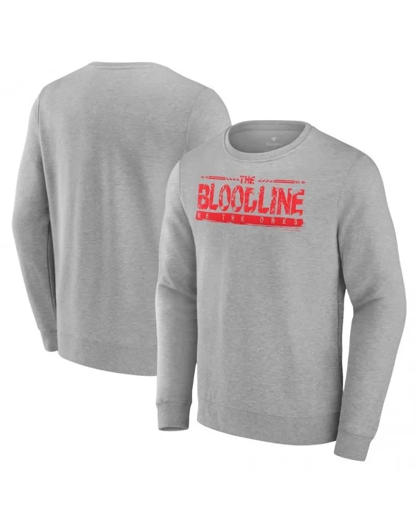 Men's Fanatics Branded Heather Gray The Bloodline We The Ones Logo Pullover Sweatshirt $10.20 Apparel
