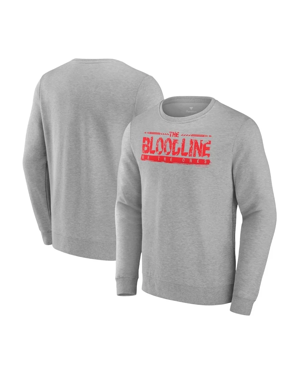 Men's Fanatics Branded Heather Gray The Bloodline We The Ones Logo Pullover Sweatshirt $10.20 Apparel