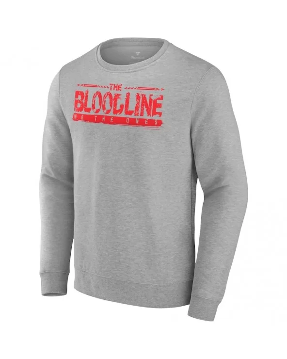 Men's Fanatics Branded Heather Gray The Bloodline We The Ones Logo Pullover Sweatshirt $10.20 Apparel