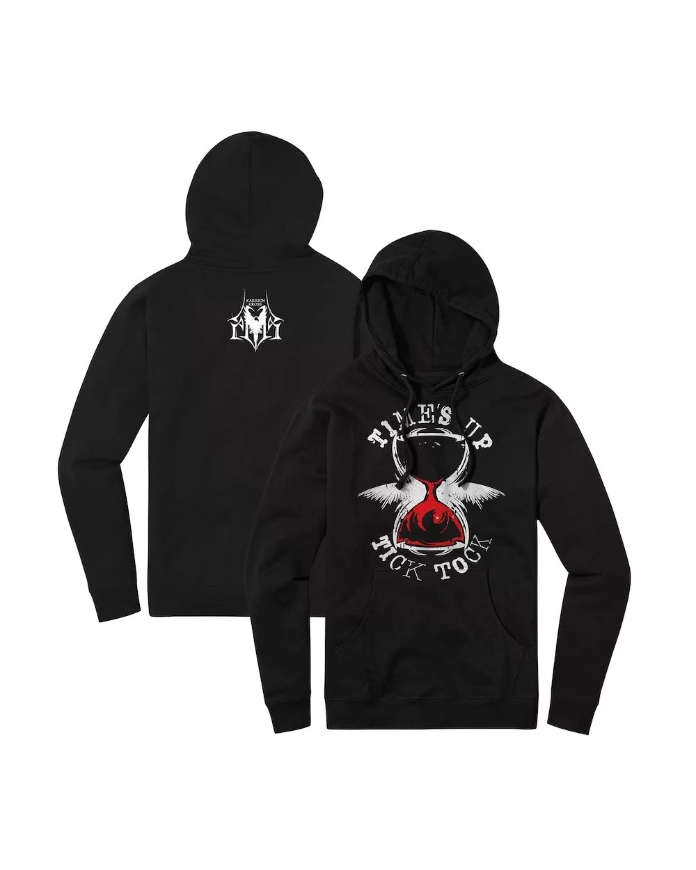 Men's Black Karrion Kross Time's Up Tick Tock Pullover Hoodie $8.68 Apparel