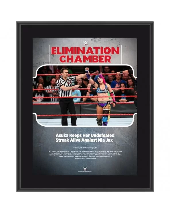 Asuka 10.5" x 13" 2018 Elimination Chamber Sublimated Plaque $10.56 Collectibles