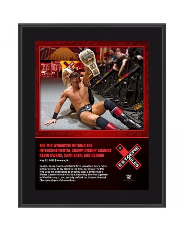 The Miz 10.5" x 13" 2016 Extreme Rules Sublimated Plaque $10.80 Collectibles