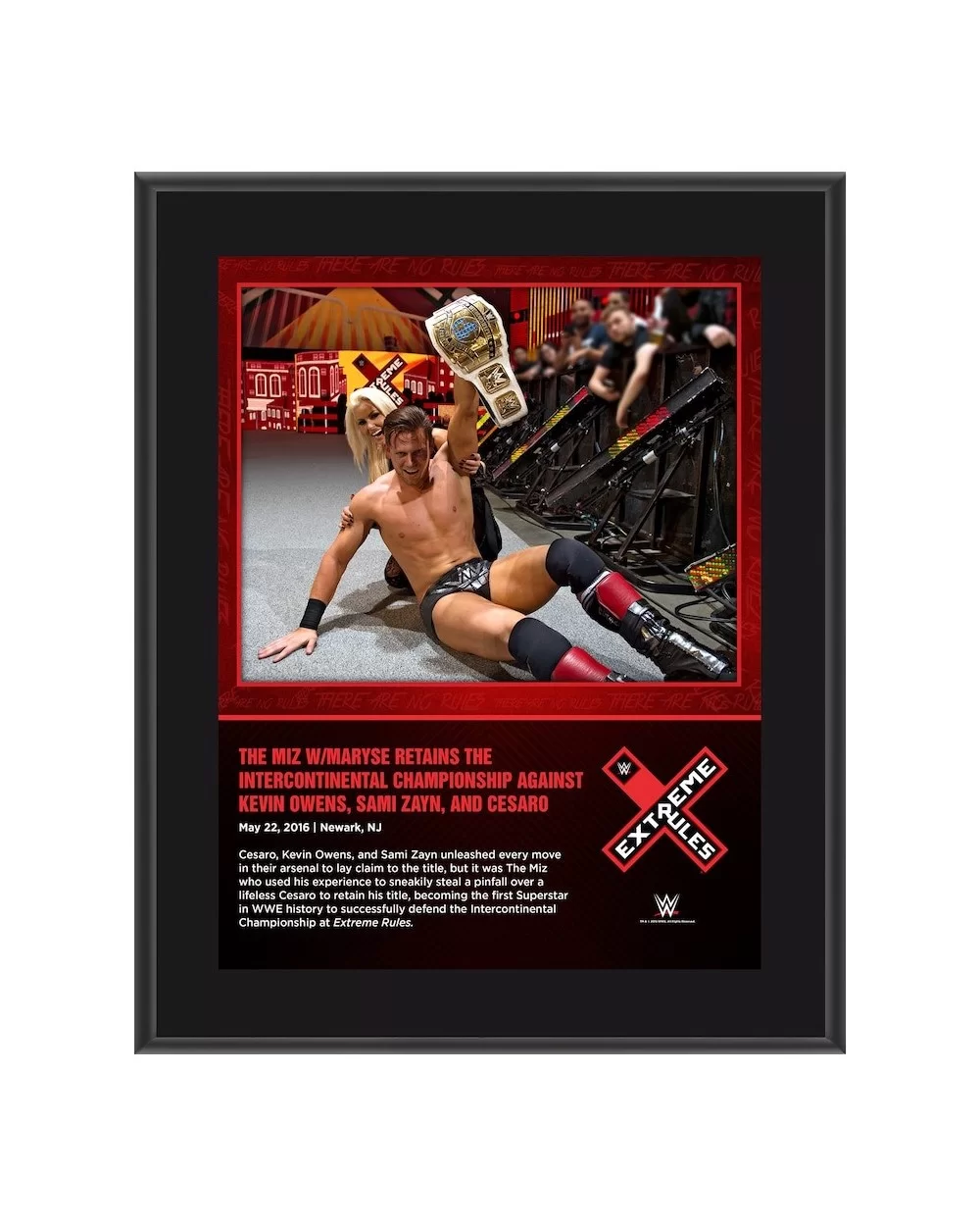 The Miz 10.5" x 13" 2016 Extreme Rules Sublimated Plaque $10.80 Collectibles