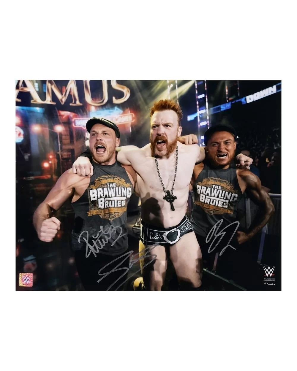 The Brawling Brutes WWE Autographed 16" x 20" Ring Entrance Photo $40.56 Collectibles