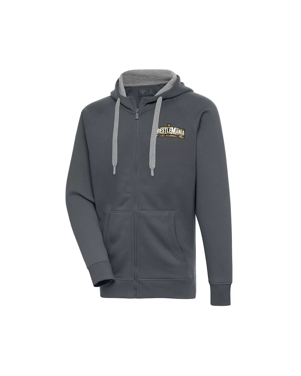 Men's Antigua Charcoal WrestleMania 39 Victory Full-Zip Hoodie $28.80 Apparel