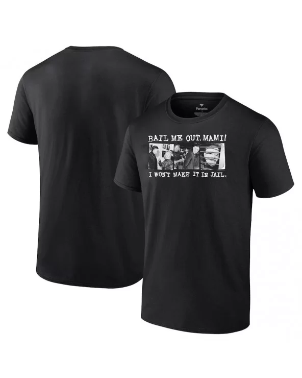 Men's Fanatics Branded Black Dominik Mysterio Bail Me Out Mami T-Shirt $8.40 T-Shirts