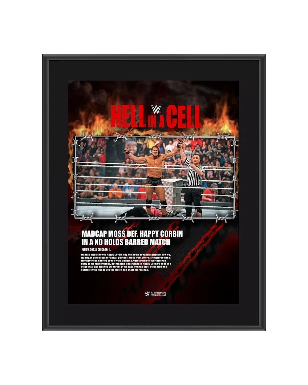 Madcap Moss 10.5" x 13" 2022 Hell in a Cell Sublimated Plaque $10.56 Collectibles