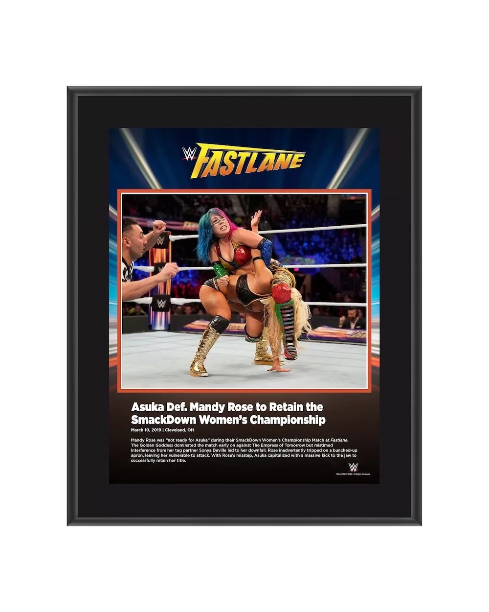 Asuka Framed 10.5" x 13" 2019 Fastlane Sublimated Plaque $7.92 Collectibles