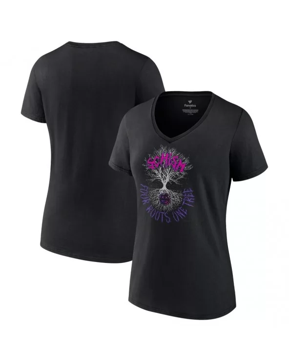 Women's Fanatics Branded Black Schism Four Roots One Tree V-Neck T-Shirt $10.32 T-Shirts