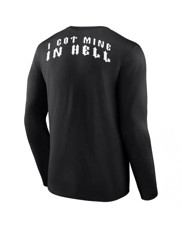 Men's Fanatics Branded Black The Undertaker Taker's Tattoo Shop Retro Long Sleeve T-Shirt $13.44 T-Shirts