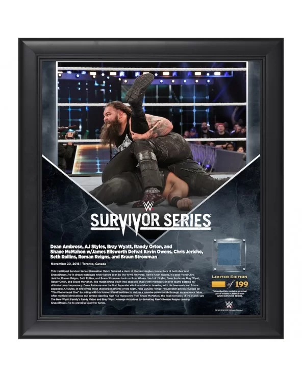Bray Wyatt Framed 15" x 17" 2016 Survivor Series Collage with a Piece of Match-Used Canvas - Limited Edition of 199 $24.08 Ho...