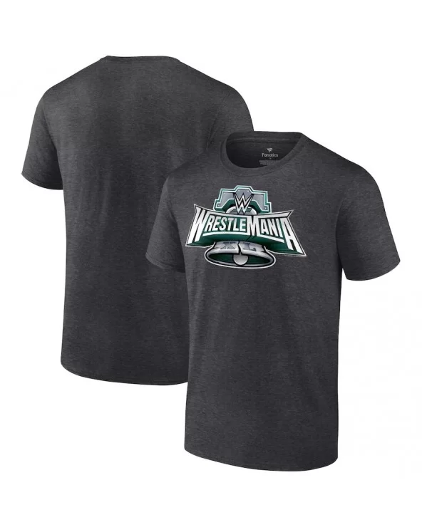Men's Fanatics Branded Charcoal WrestleMania 40 Logo T-Shirt $9.60 T-Shirts