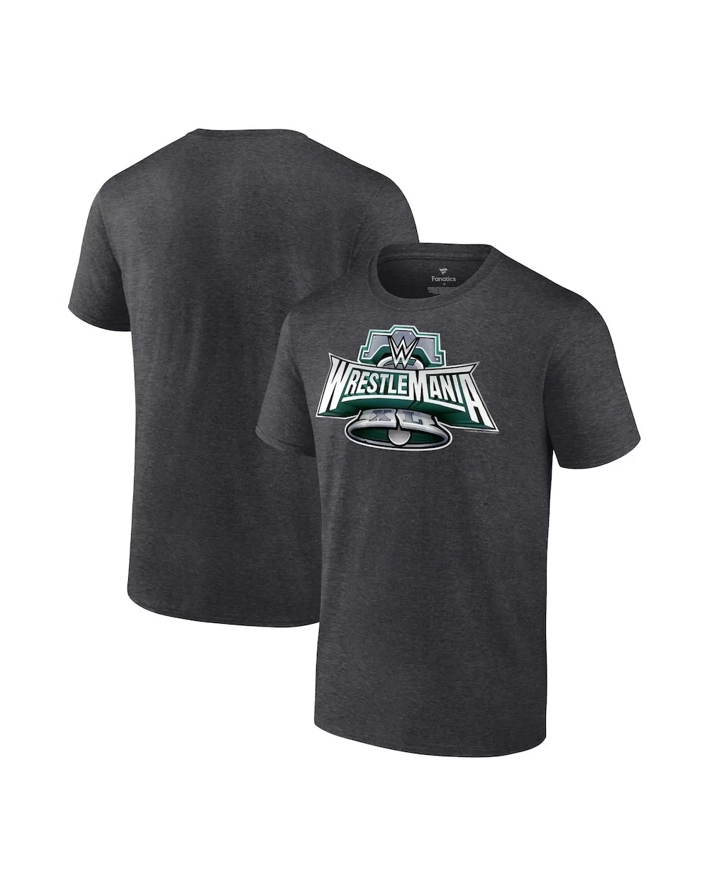 Men's Fanatics Branded Charcoal WrestleMania 40 Logo T-Shirt $9.60 T-Shirts