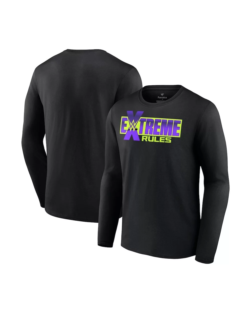 Men's Fanatics Branded Black Extreme Rules Official Logo Long Sleeve T-Shirt $10.64 T-Shirts