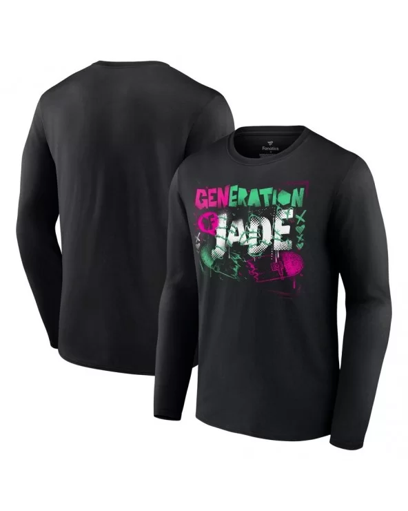 Men's Fanatics Branded Black Cora Jade Broken Skateboard Long Sleeve T-Shirt $12.88 T-Shirts