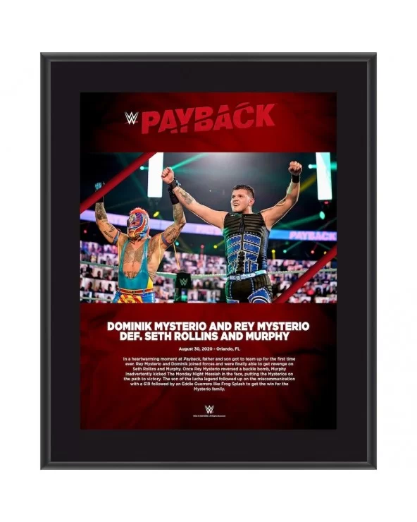 Rey Mysterio & Dominik Mysterio WWE Framed 10.5" x 13" 2020 Payback Collage $9.12 Collectibles