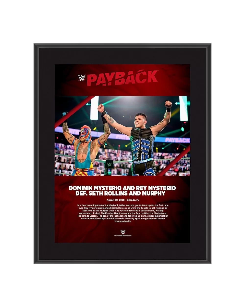 Rey Mysterio & Dominik Mysterio WWE Framed 10.5" x 13" 2020 Payback Collage $9.12 Collectibles