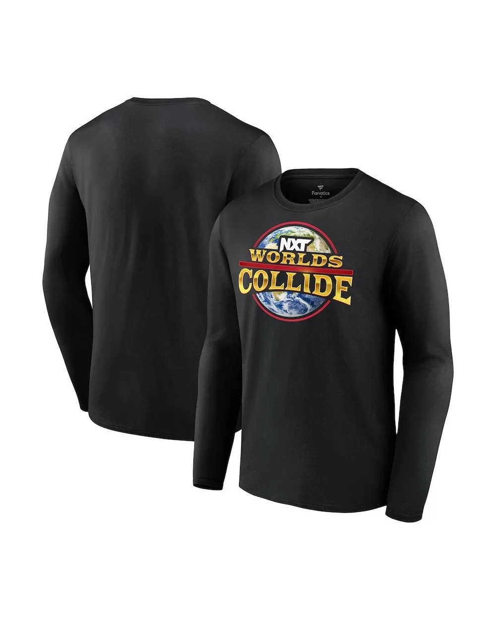 Men's Black NXT World Collide 2022 Logo Long Sleeve T-Shirt $9.66 Apparel