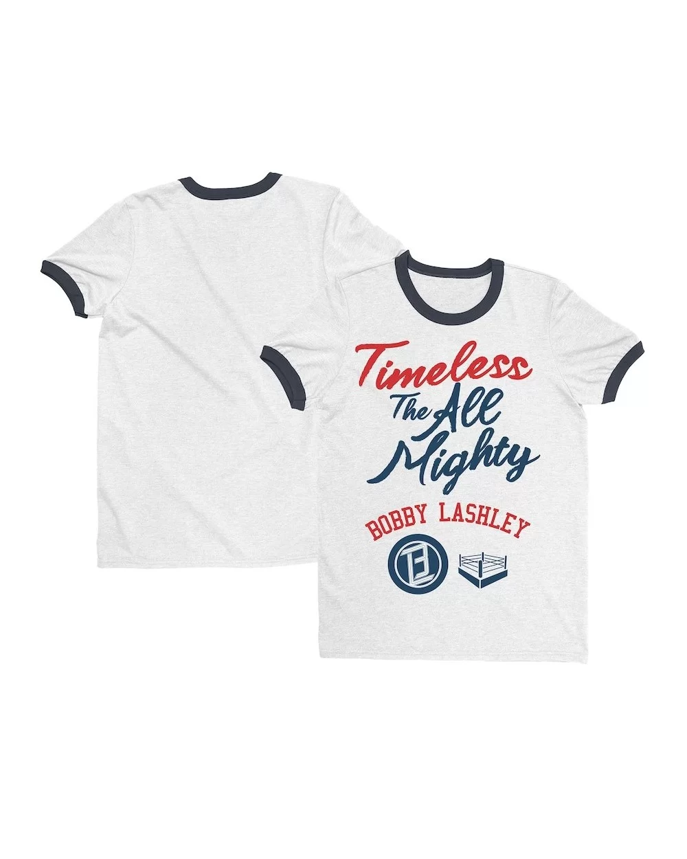 Men's White Bobby Lashley Timeless Ringer T-Shirt $5.37 T-Shirts