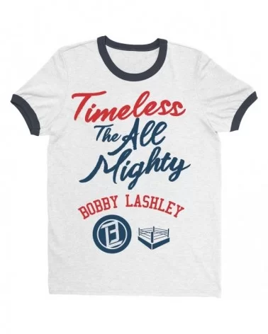 Men's White Bobby Lashley Timeless Ringer T-Shirt $5.37 T-Shirts