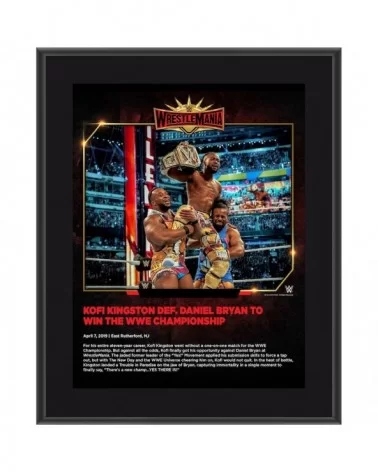 Kofi Kingston WWE Framed 10.5" x 13" WrestleMania 35 Sublimated Plaque $9.36 Collectibles