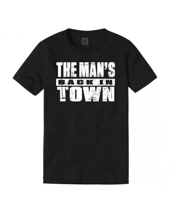 Men's Black Becky Lynch The Man's Back In Town T-Shirt $5.16 T-Shirts