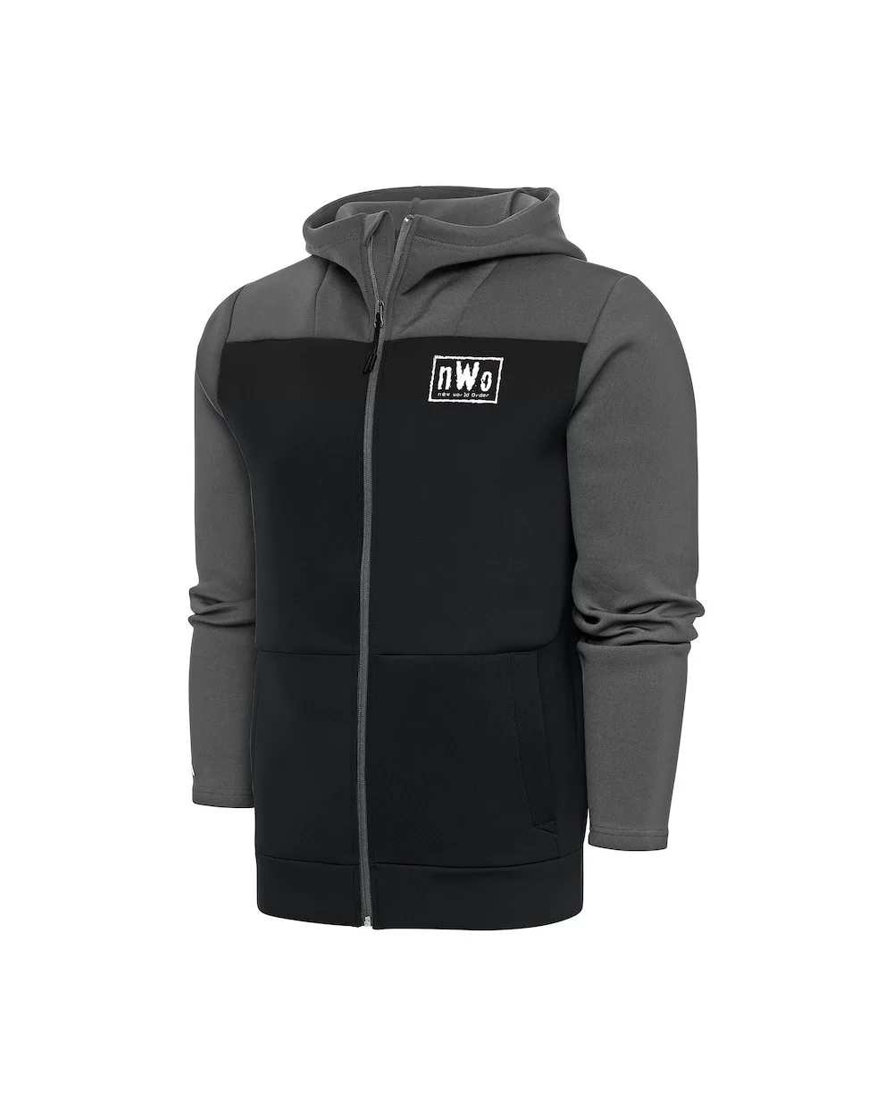 Men's Antigua Gray/Black nWo Protect Full-Zip Hoodie $25.50 Apparel