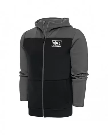 Men's Antigua Gray/Black nWo Protect Full-Zip Hoodie $25.50 Apparel