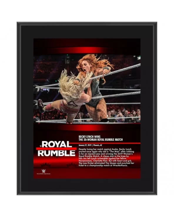 Becky Lynch WWE Framed 10.5" x 13" 2019 Royal Rumble Collage $11.76 Home & Office