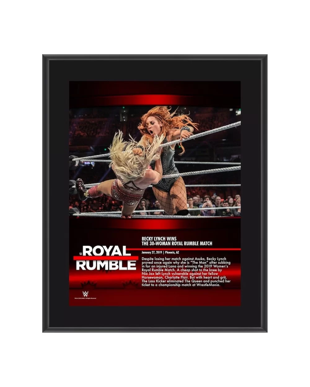 Becky Lynch WWE Framed 10.5" x 13" 2019 Royal Rumble Collage $11.76 Home & Office