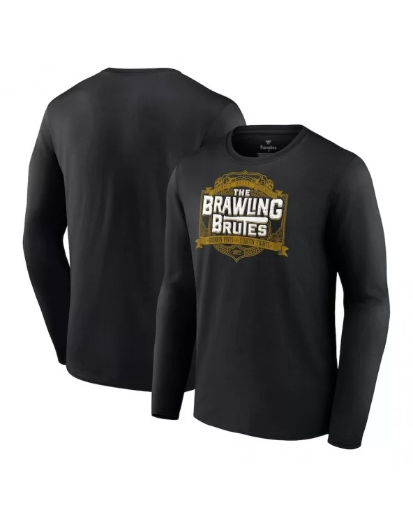 Men's Fanatics Branded Black The Brawling Brutes Drinkin' Pints & Startin' Fights Long Sleeve T-Shirt $9.80 T-Shirts