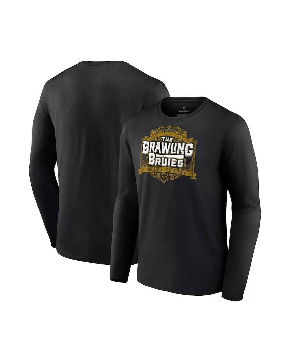 Men's Fanatics Branded Black The Brawling Brutes Drinkin' Pints & Startin' Fights Long Sleeve T-Shirt $9.80 T-Shirts