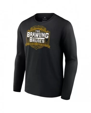 Men's Fanatics Branded Black The Brawling Brutes Drinkin' Pints & Startin' Fights Long Sleeve T-Shirt $9.80 T-Shirts