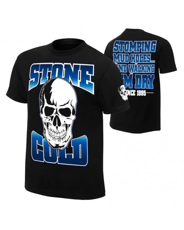 Men's Black "Stone Cold" Steve Austin Stomping Mudholes T-Shirt $8.64 T-Shirts