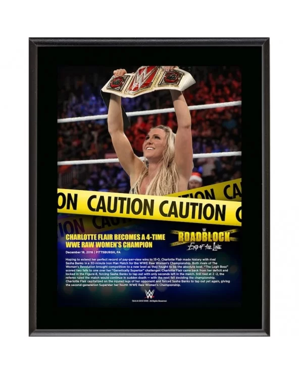 Charlotte Flair 10.5" x 13" 2016 Roadblock Sublimated Plaque $8.40 Home & Office