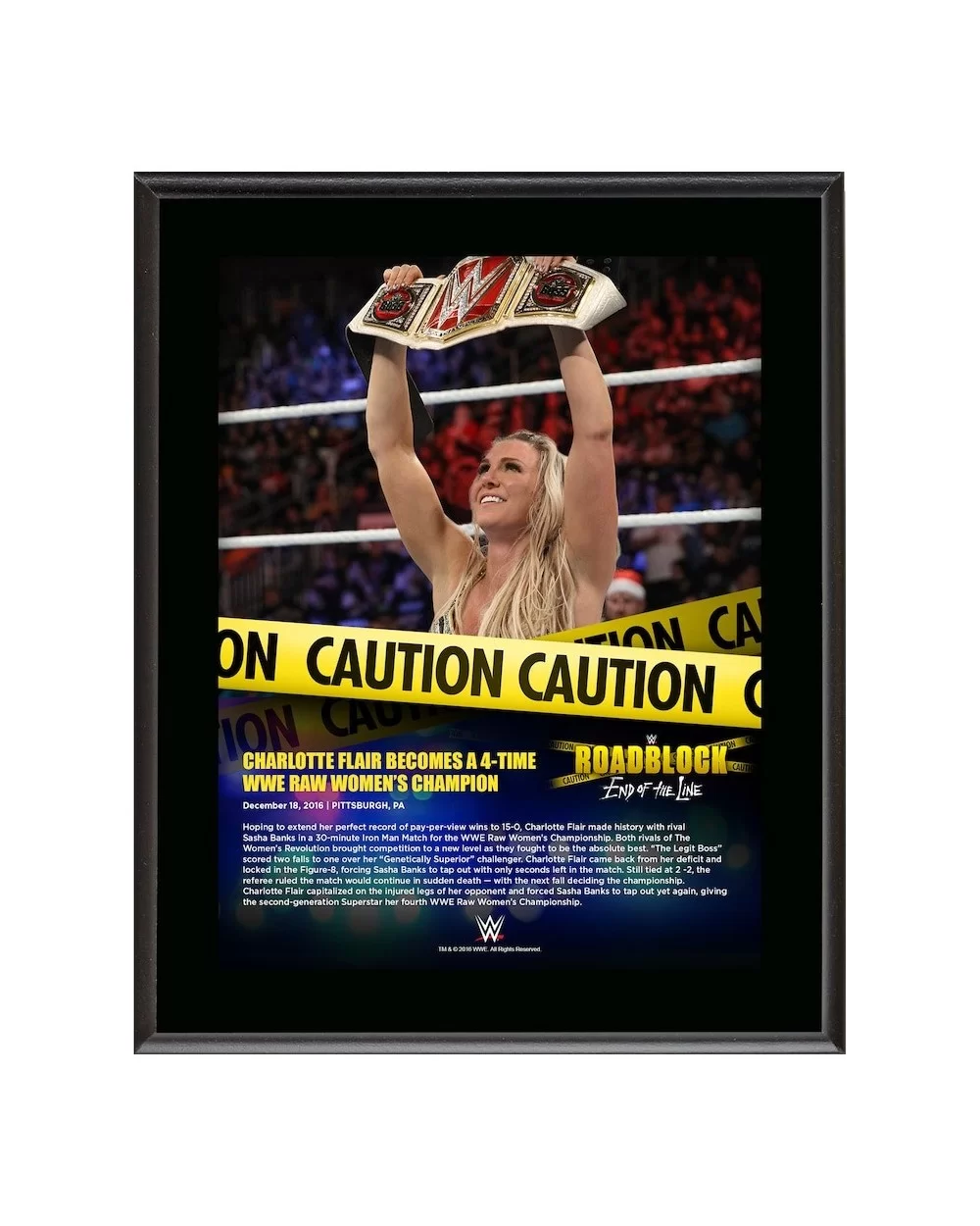 Charlotte Flair 10.5" x 13" 2016 Roadblock Sublimated Plaque $8.40 Home & Office