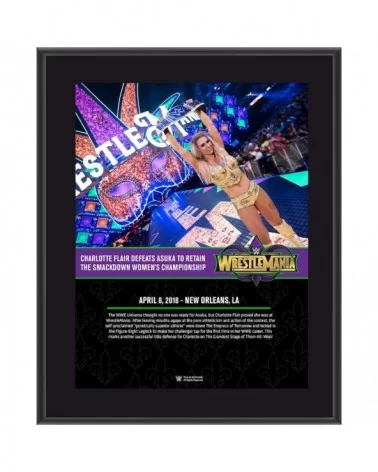 Charlotte Flair Framed 10.5" x 13" WrestleMania 34 Sublimated Plaque $9.36 Home & Office