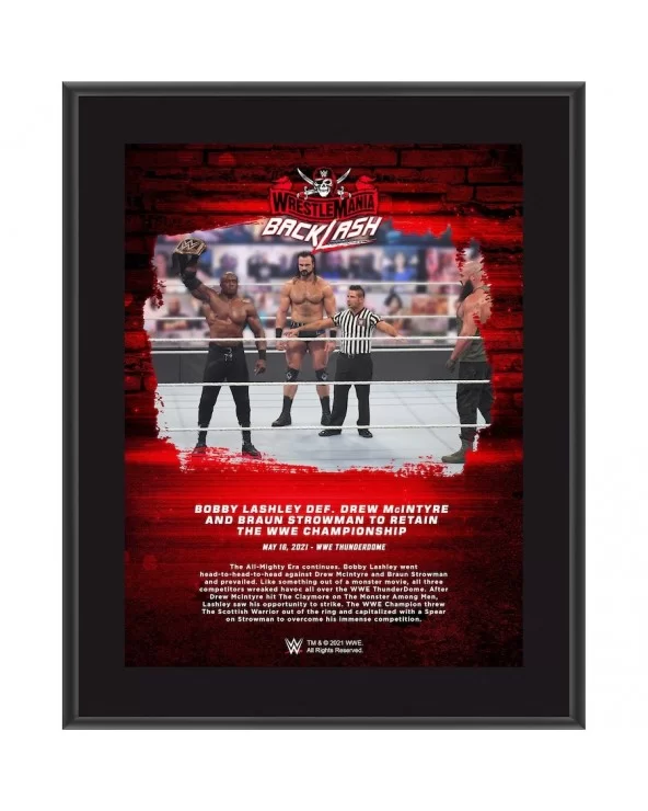 Bobby Lashley WWE Framed 10.5" x 13" 2021 WrestleMania Backlash Sublimated Collage $9.12 Collectibles