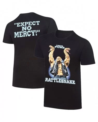 Men's Black "Stone Cold" Steve Austin Retro Rattlesnake T-Shirt $8.40 T-Shirts