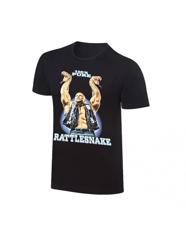 Men's Black "Stone Cold" Steve Austin Retro Rattlesnake T-Shirt $8.40 T-Shirts