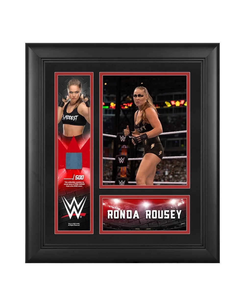 Ronda Rousey Framed 15" x 17" Collage with a Piece of Match-Used Canvas - Limited Edition of 500 $17.92 Home & Office