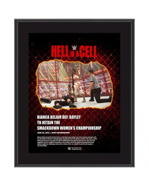 Bianca Belair Framed 10.5" x 13" 2021 Hell In A Cell Sublimated Plaque $10.56 Home & Office
