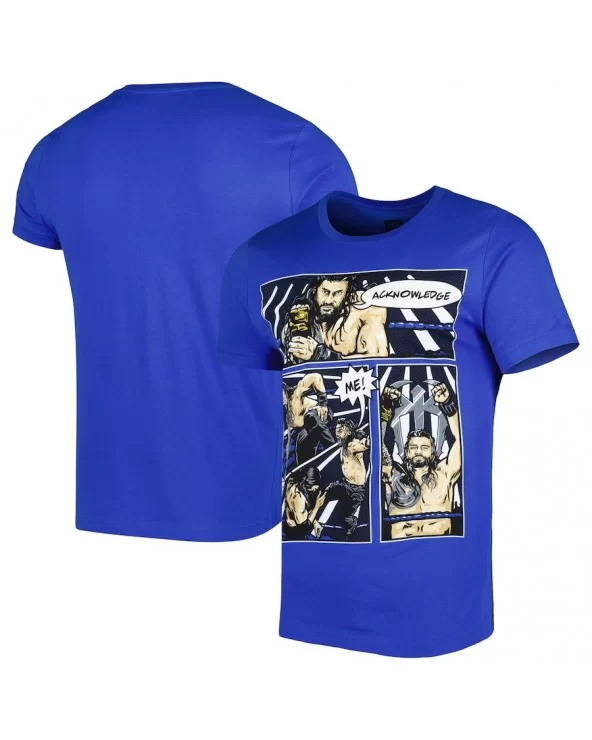 Men's Light Blue Roman Reigns Comic Graphic T-Shirt $9.60 T-Shirts