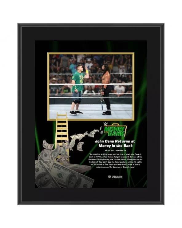 John Cena & Roman Reigns Framed 10.5" x 13" 2021 Money In The Bank Sublimated Plaque $9.12 Home & Office