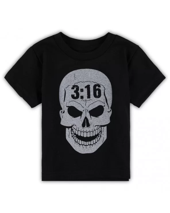 Toddler Black "Stone Cold" Steve Austin 3:16 Texas Skull T-Shirt $4.96 T-Shirts