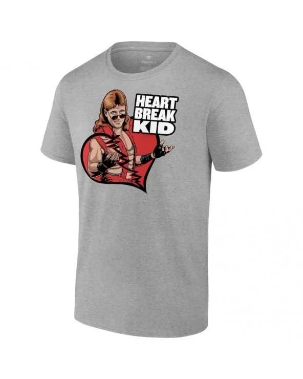 Men's Fanatics Branded Heather Gray Shawn Michaels Heart Break Kid Illustrated T-Shirt $7.68 T-Shirts